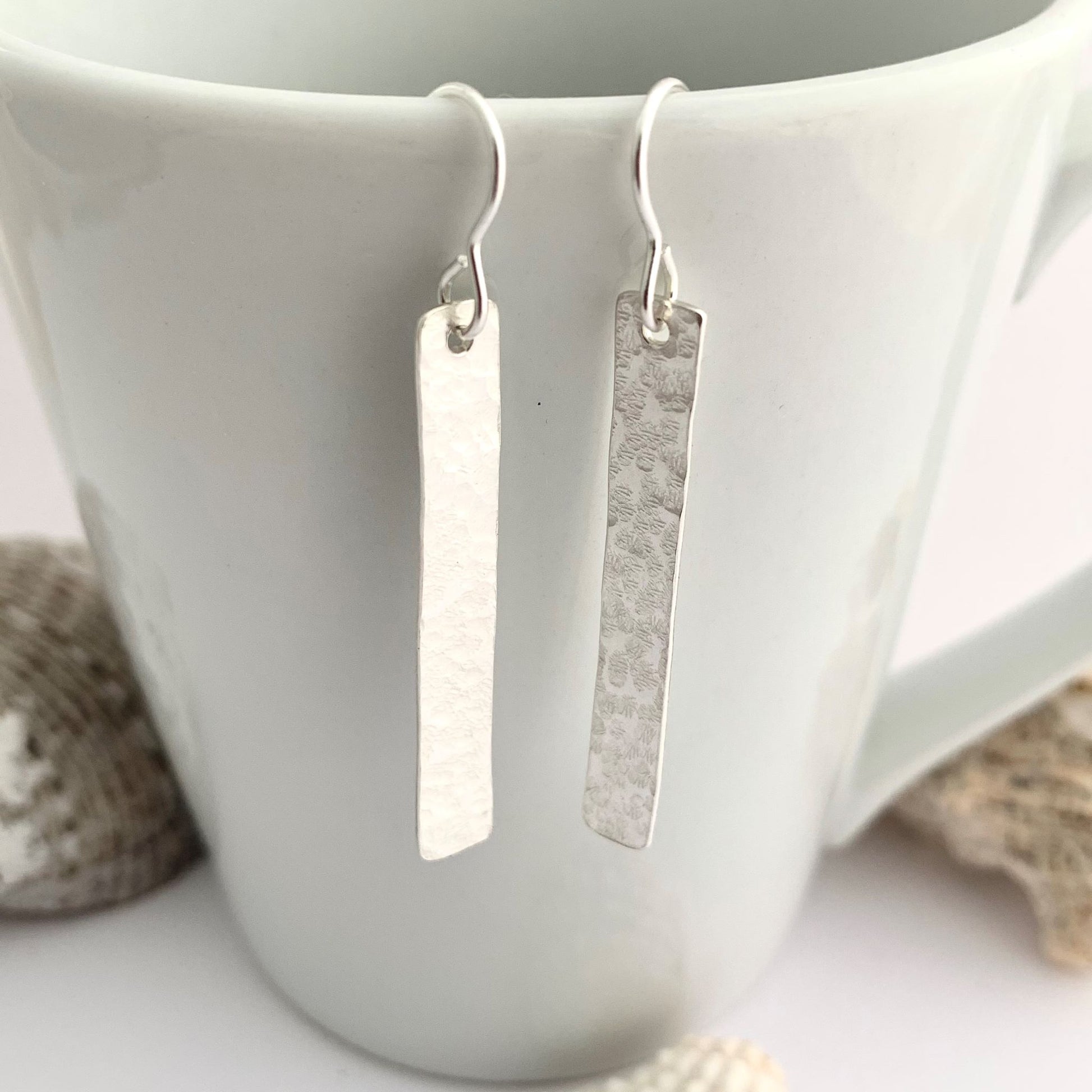 925 Sterling Silver Bar Drop Earrings