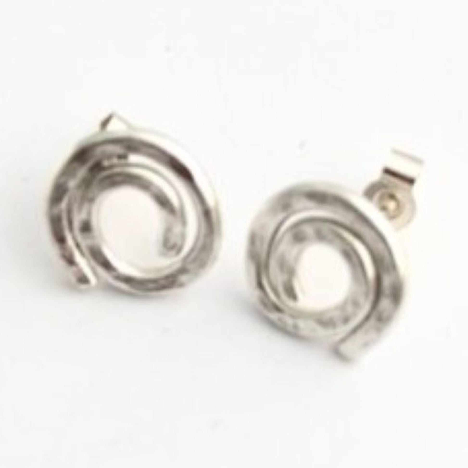 925 Sterling Silver Spiral Stud Earrings