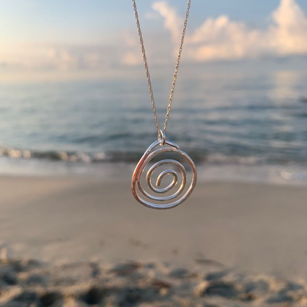 925 Sterling Silver Spiral Wire Necklace