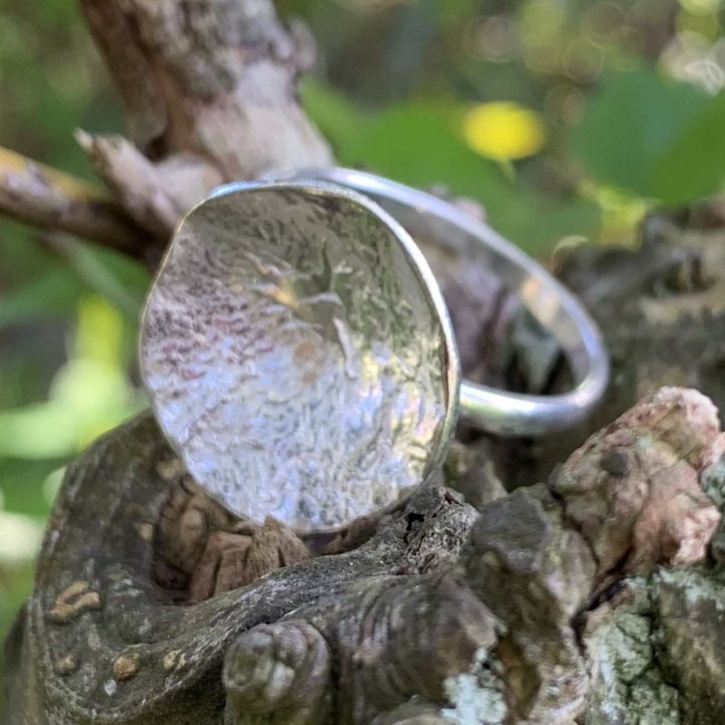 925 Sterling Silver Statement Disc Ring