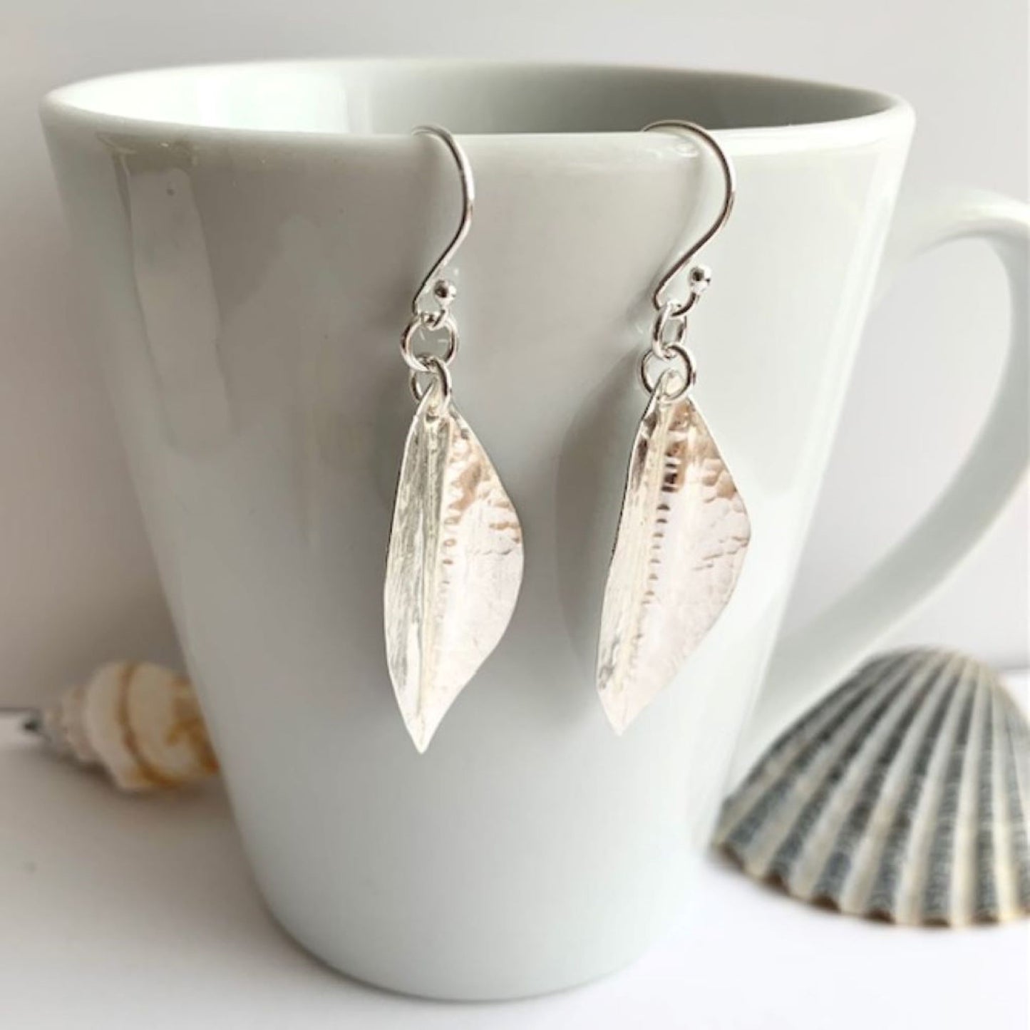 925 Sterling Silver Leaf Earrings