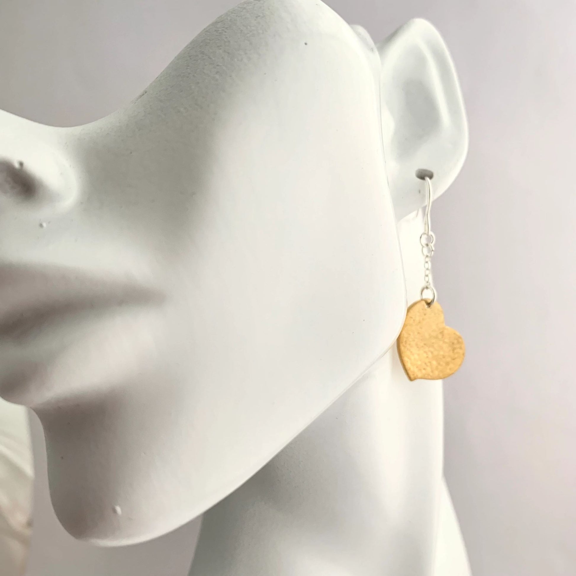 Brass Lopsided Dangly Earrings