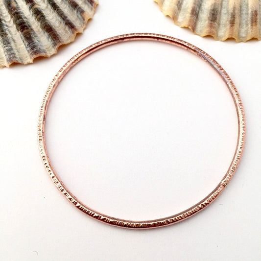 Copper Hammered Stacking Bangle