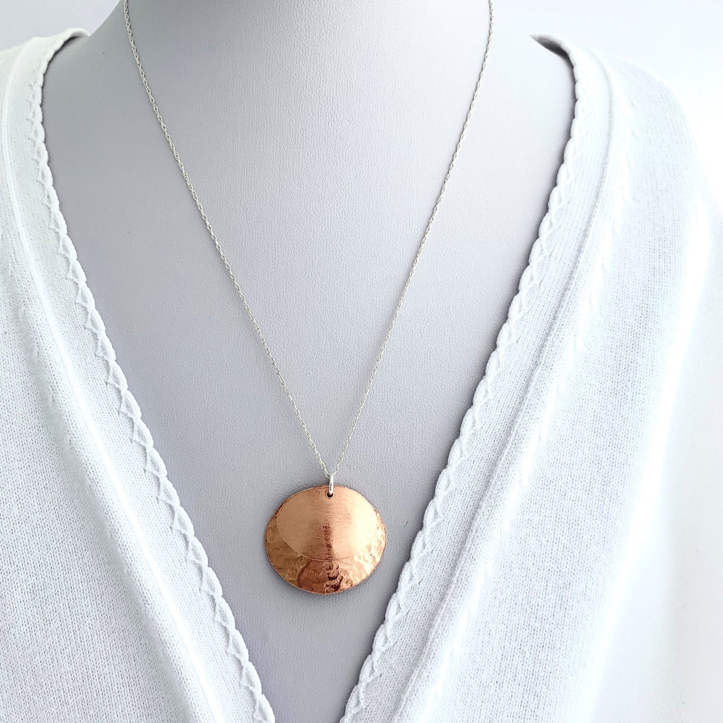 Copper Layer Oval Design Necklace