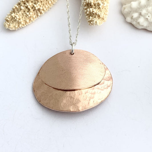 Copper Oval Layer Necklace
