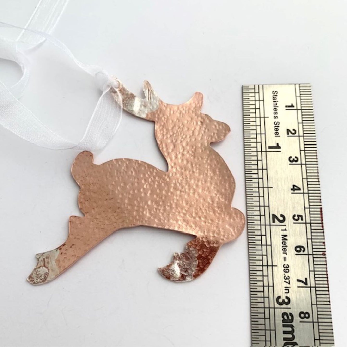 Copper Reindeer Tree Hanging Decoration