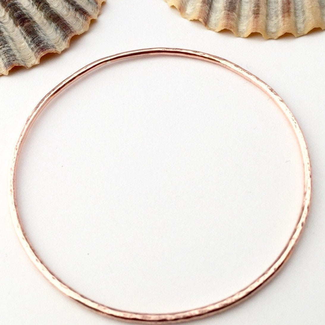 Copper Skinny Textured Bangle