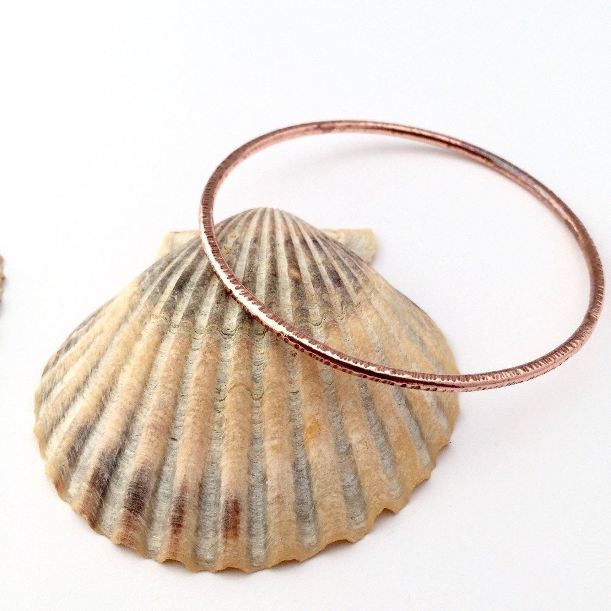 Copper Skinny Unisex Stacking Bangle