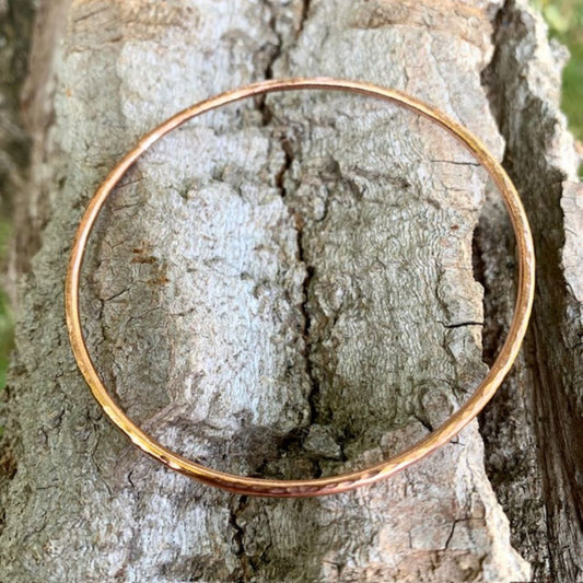 Hammered Skinny Copper Stacking Bangle