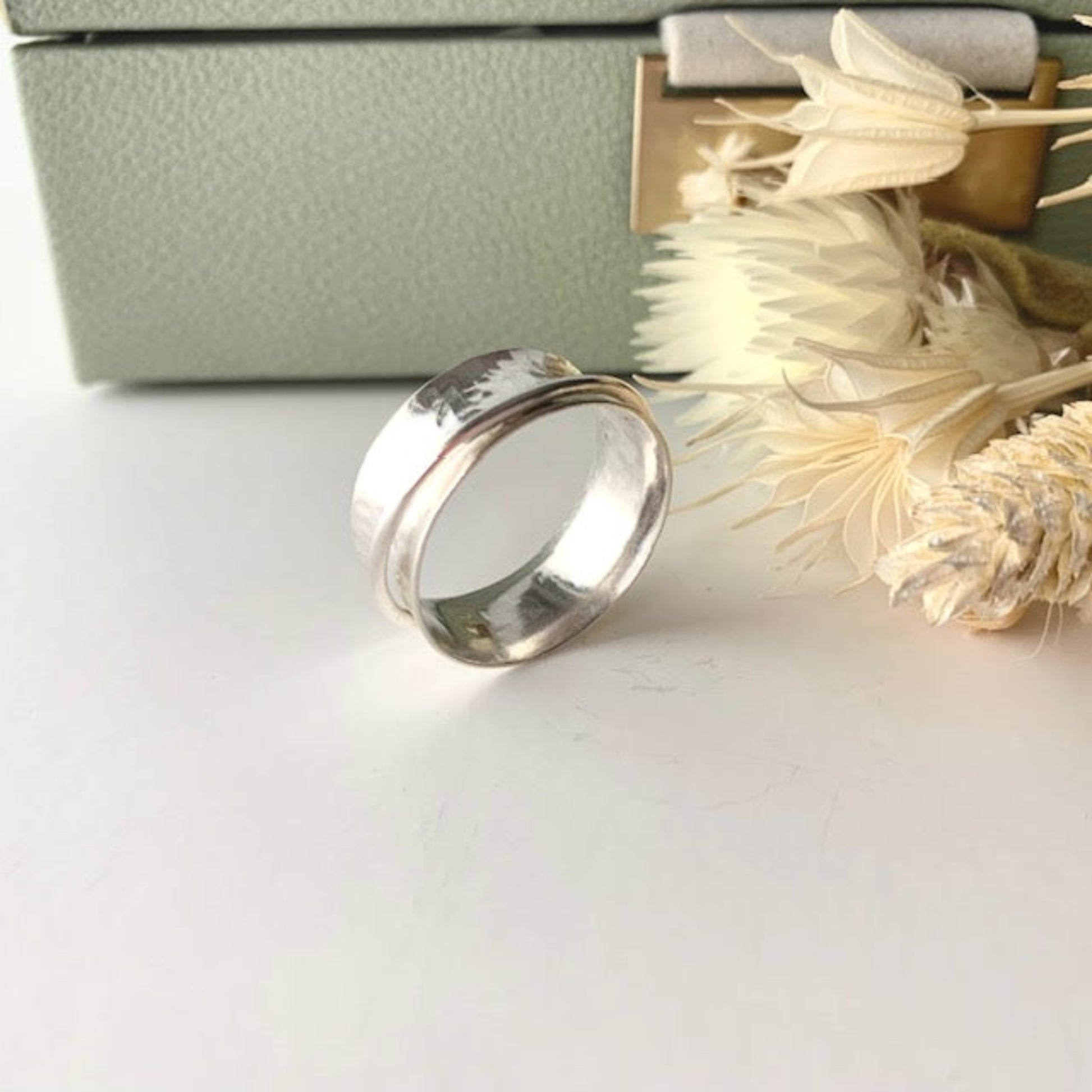Hammered Sterling Silver Spinner Ring