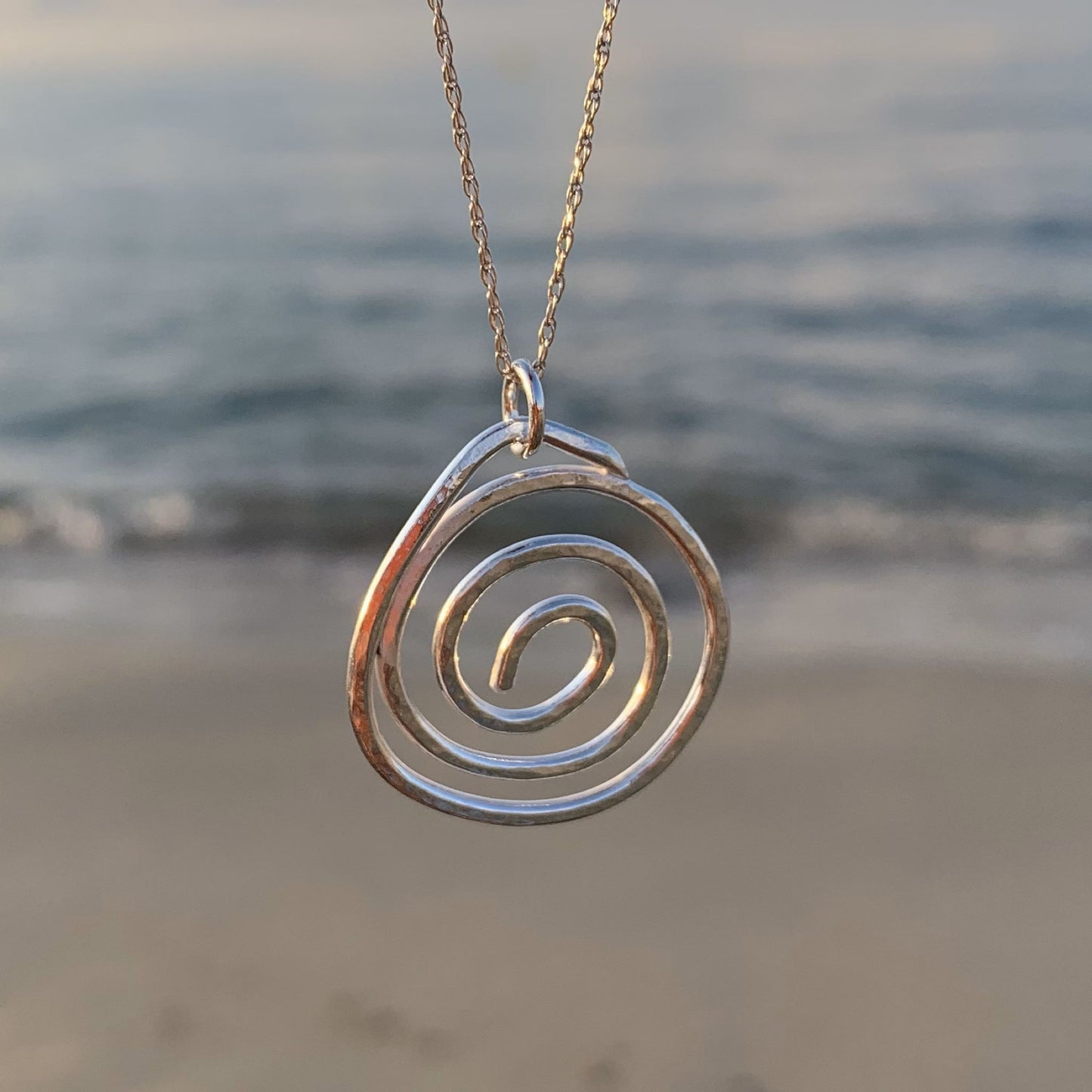 Little Celtic Design Sterling Silver Spiral Necklace