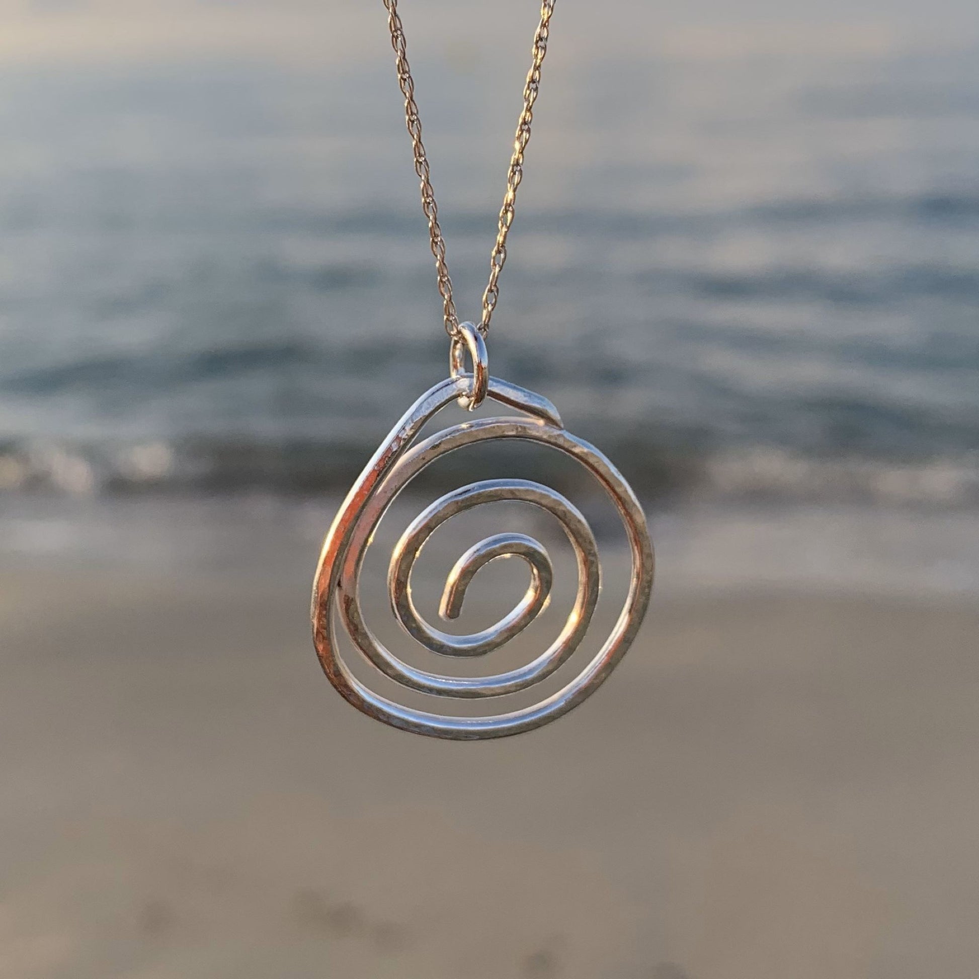 Little Celtic Design Sterling Silver Spiral Necklace