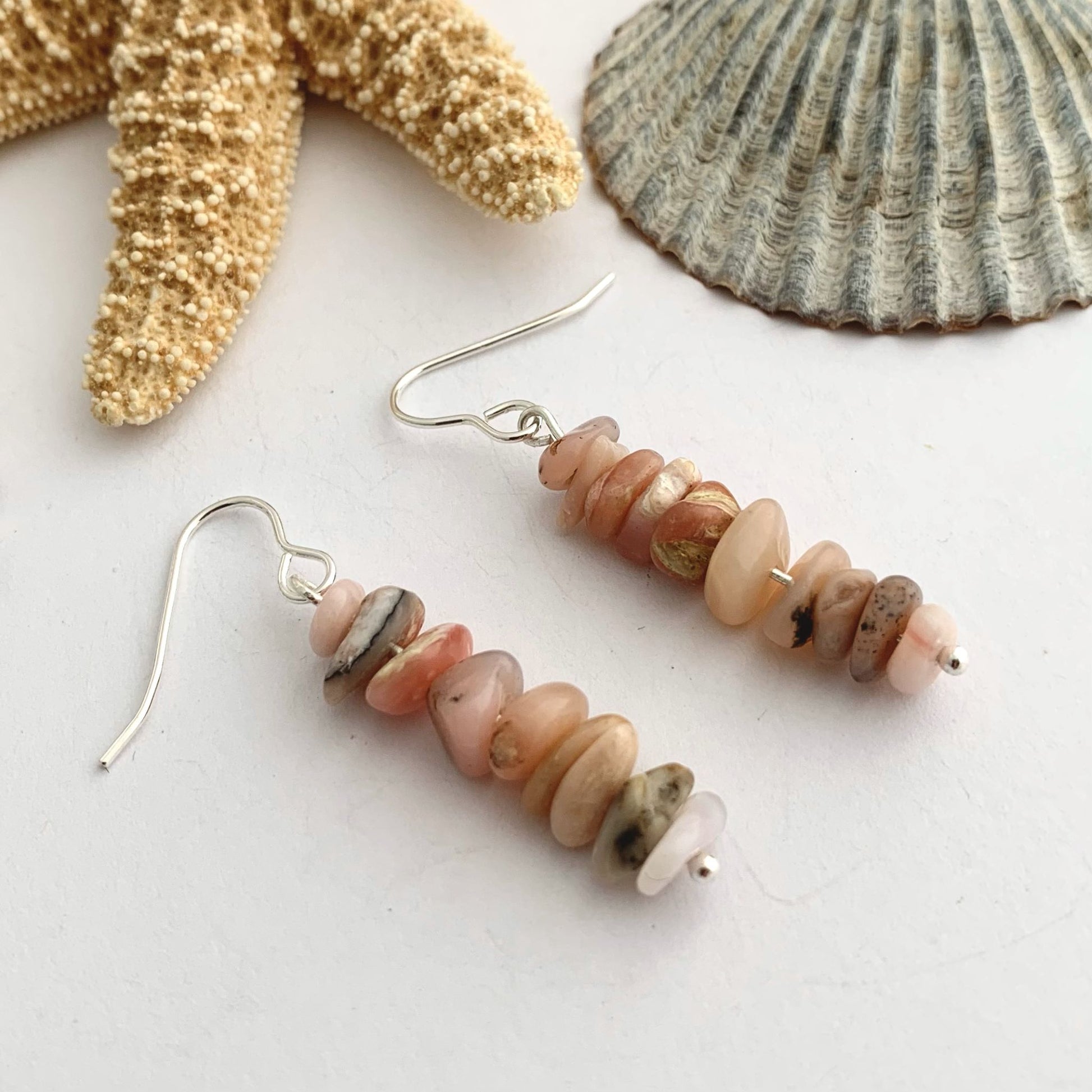 Opal Gemstone Dangle Earrings