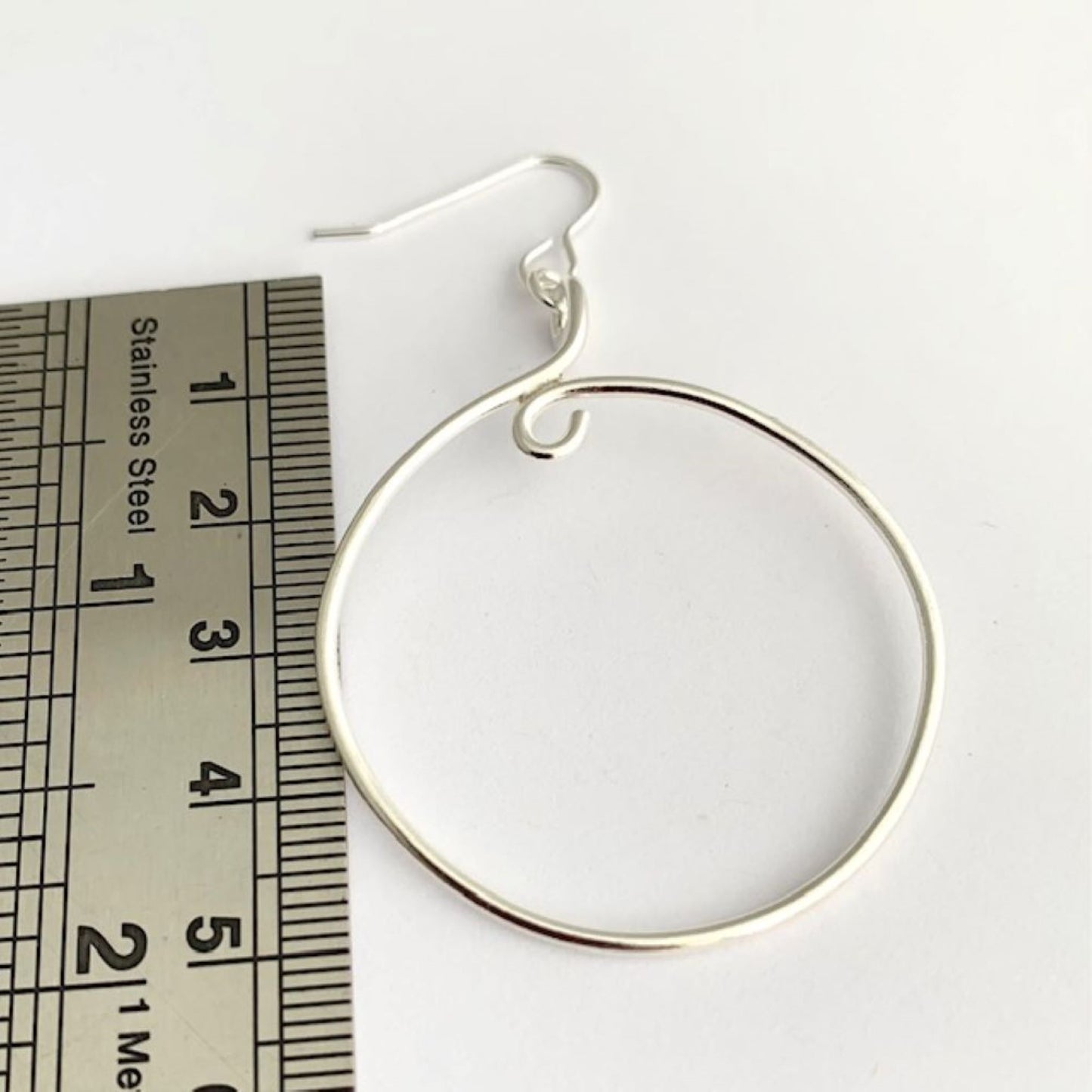 Plain 925 Sterling Silver Hoop Earrings