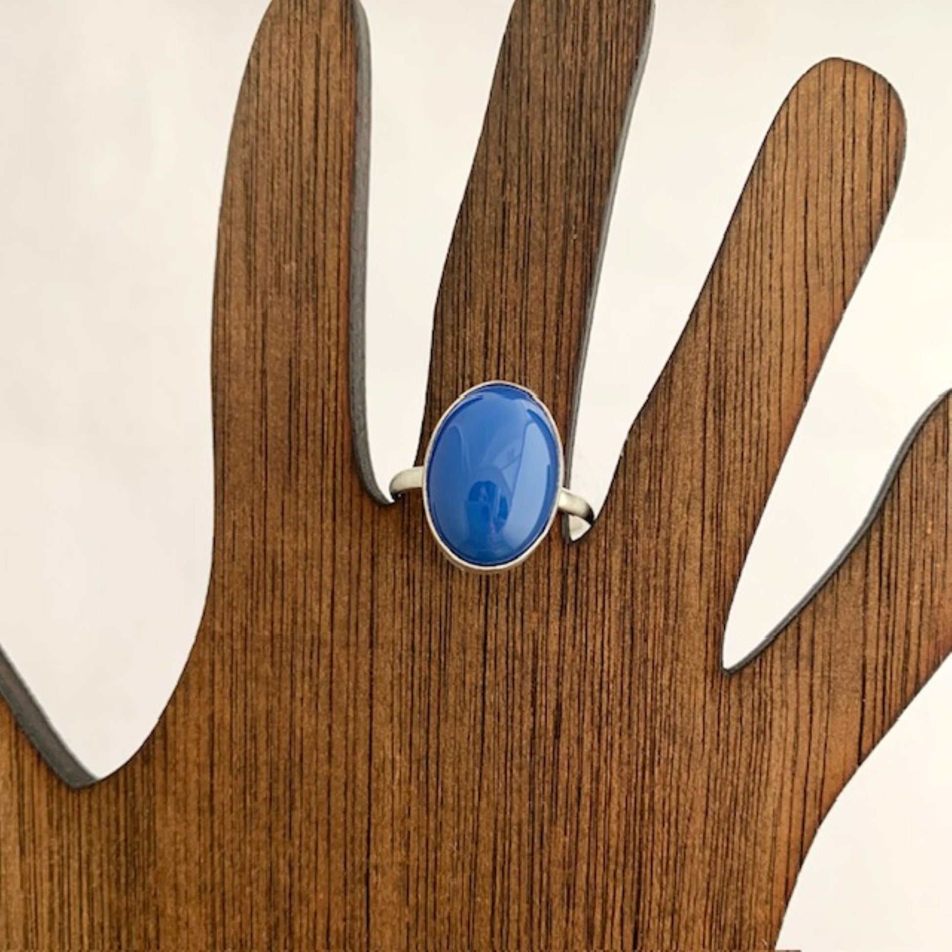 Dea Blue Agate Oval Ring