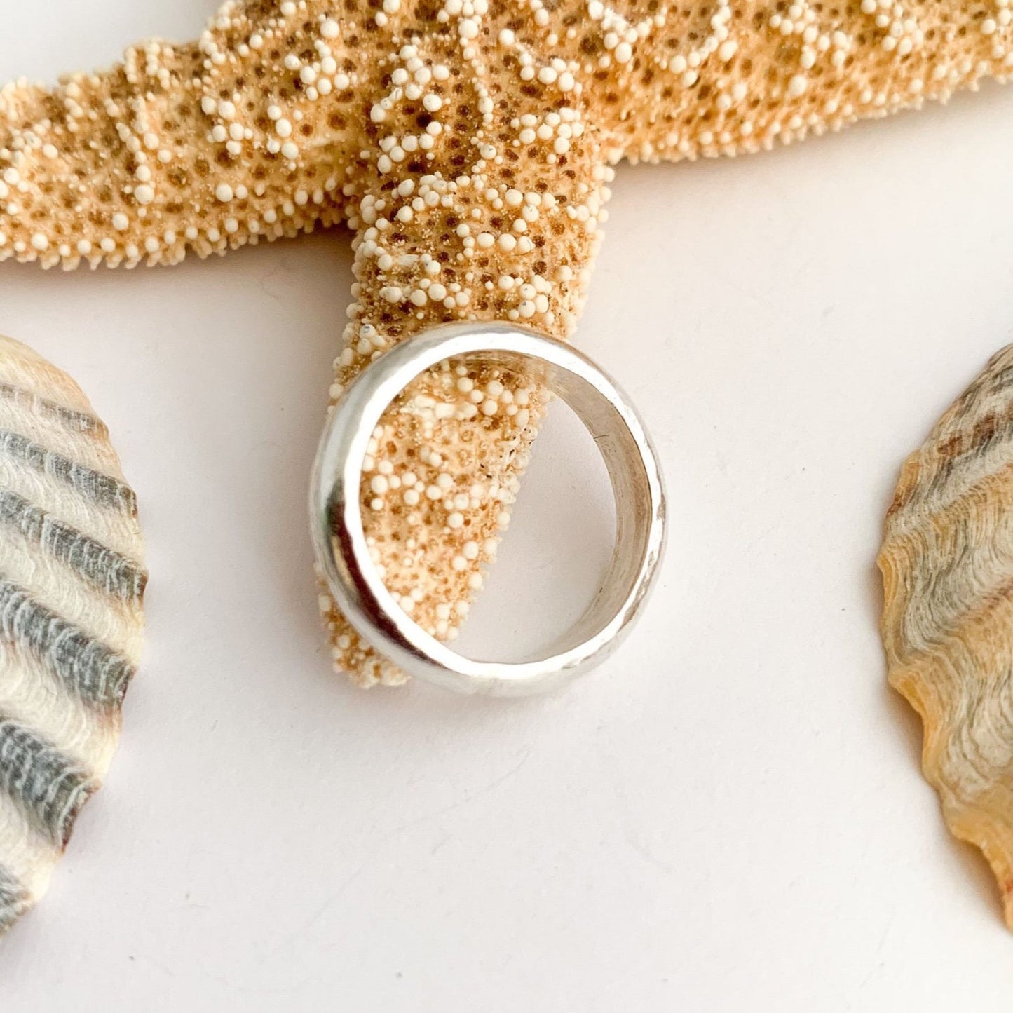 Simple Hammered Sterling Silver Ring