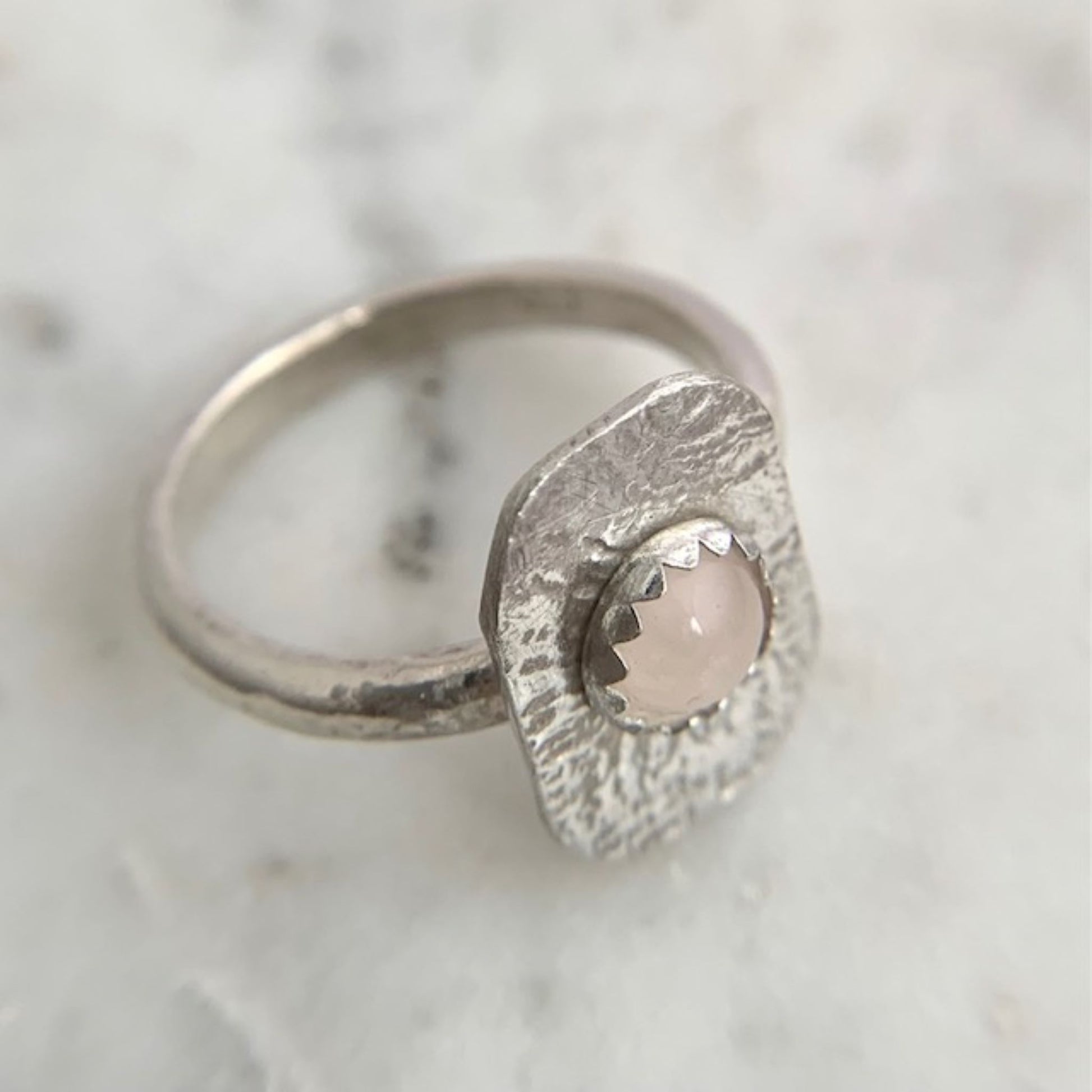 Sterling Silver 925 Rose Quartz Ring