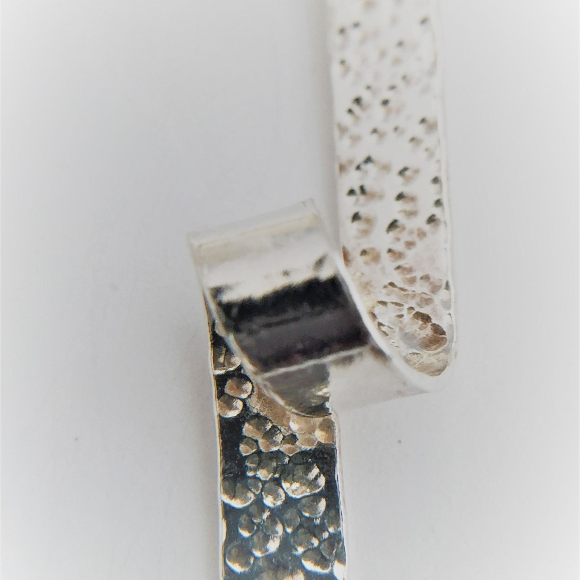 Sterling Silver Hammered Scroll Necklace