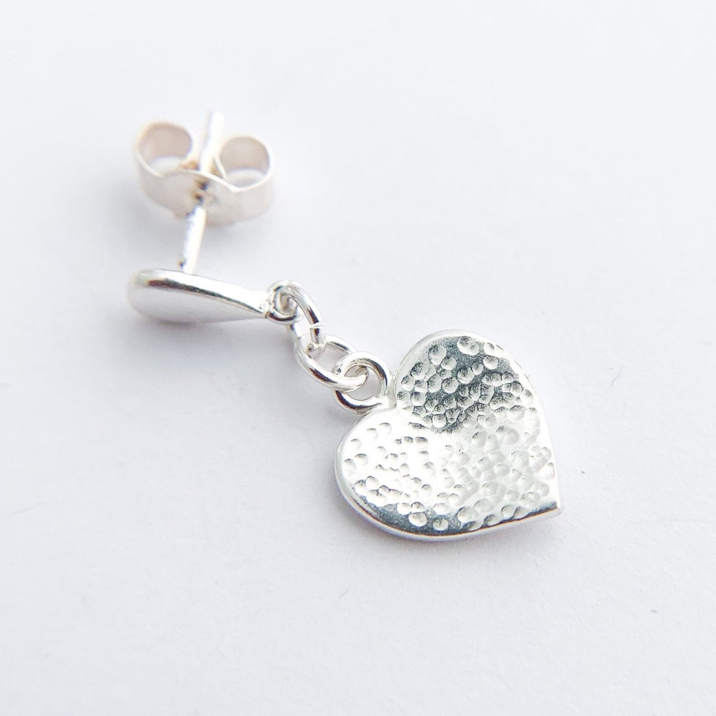 Sterling Silver Heart Stud Earrings