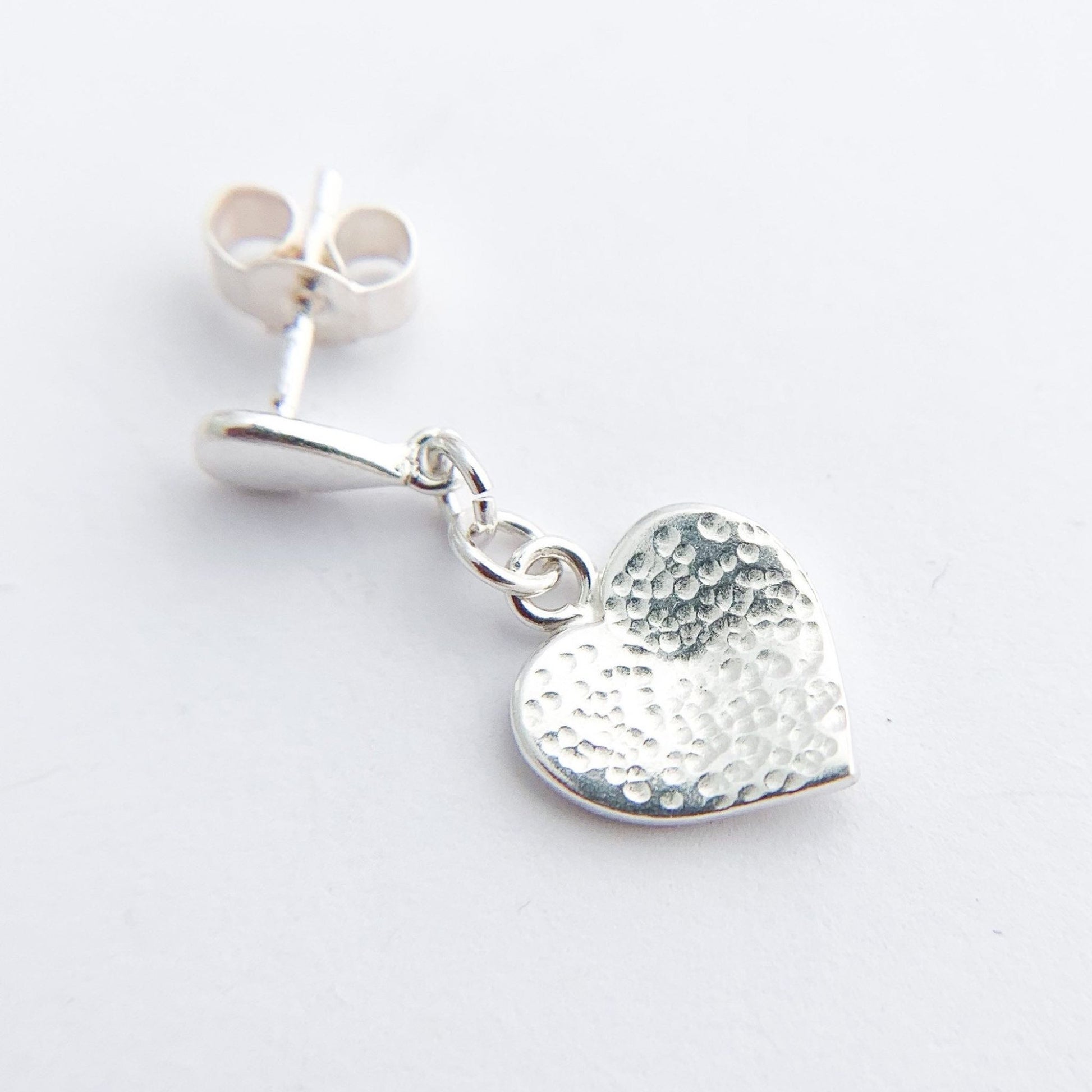 Sterling Silver Heart Stud Earrings