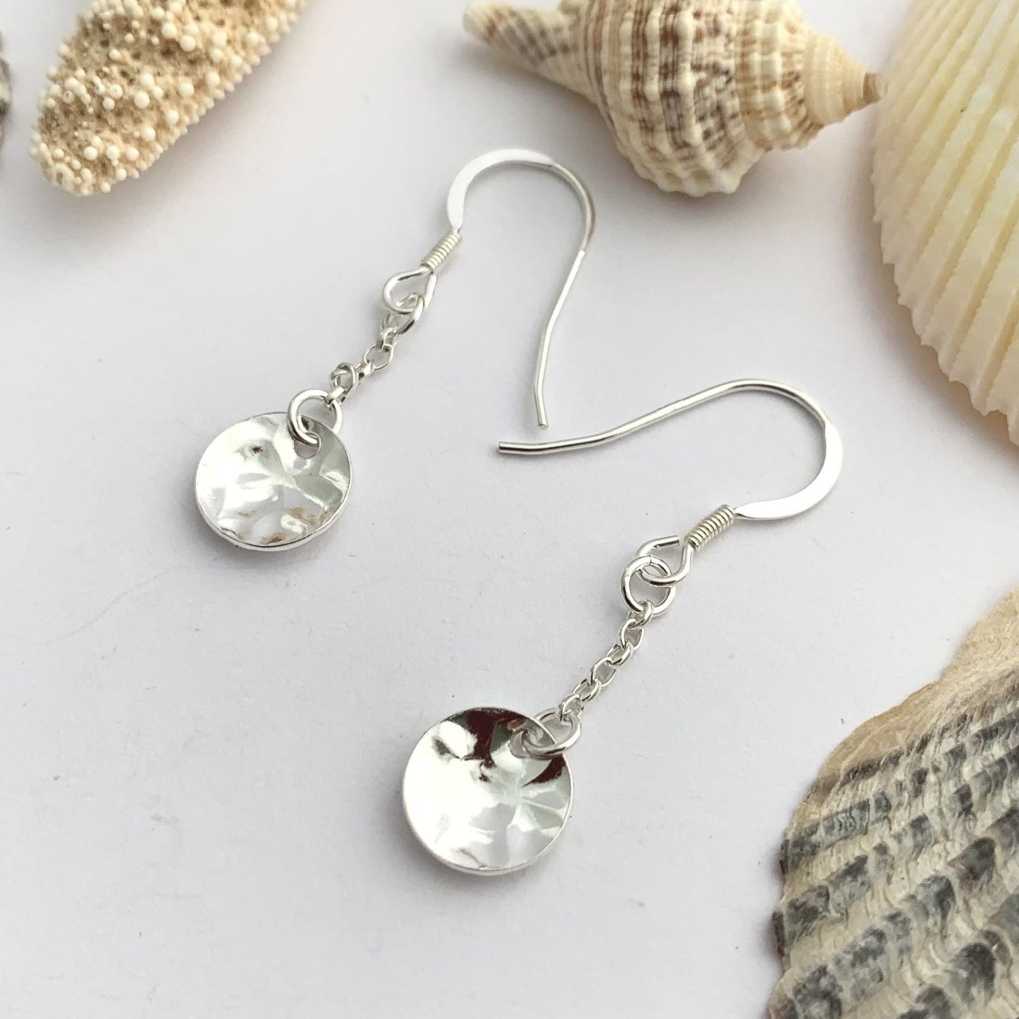 Sterling Silver Little Dangle Circle Earrings