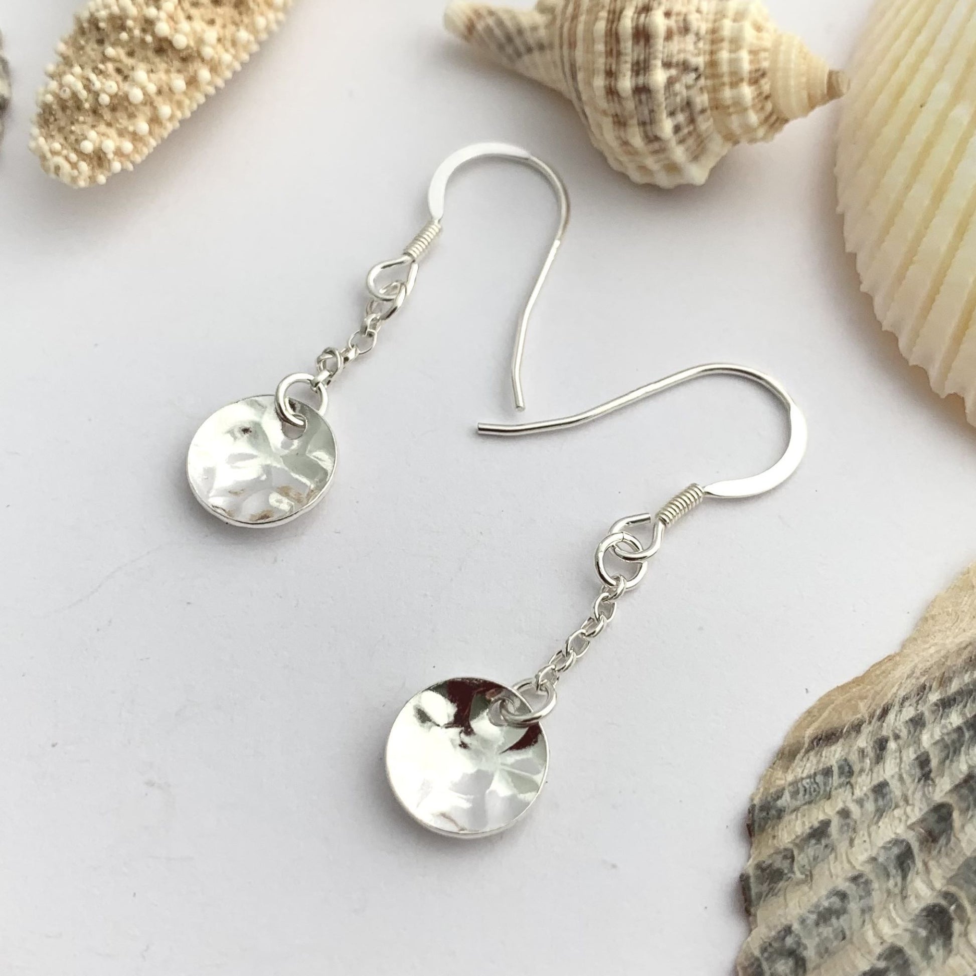 Sterling Silver Little Dangle Circle Earrings