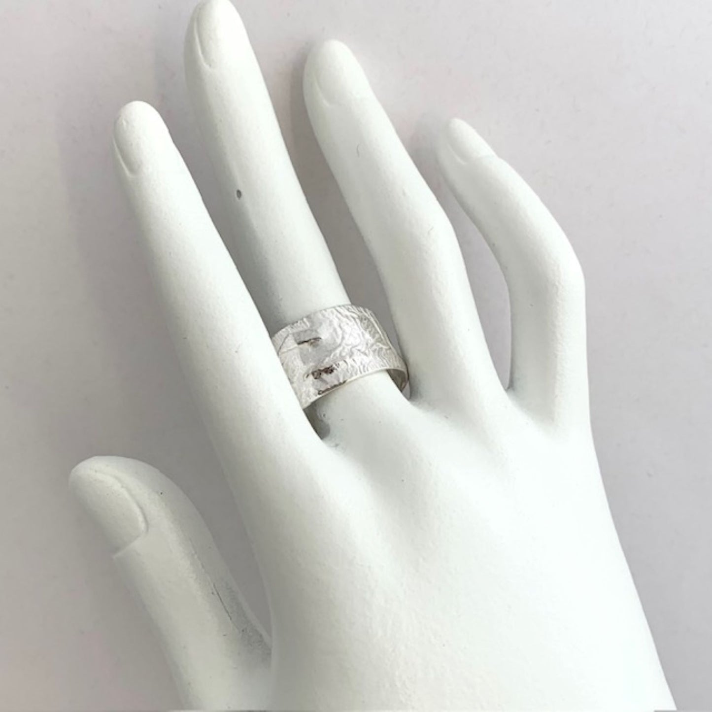 Sterling Silver Organic Wide Ring