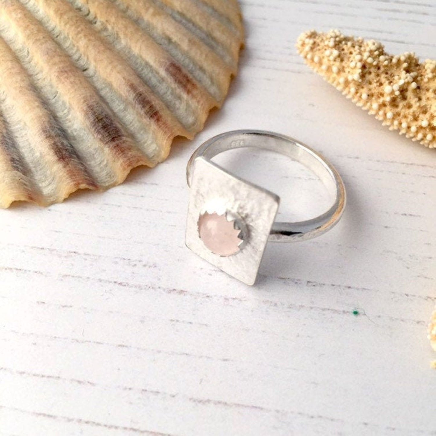 Sterling Silver Rose Quartz Ring