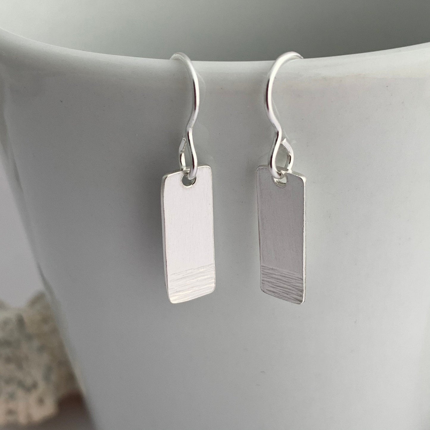 Sterling Silver Small Bar Earrings