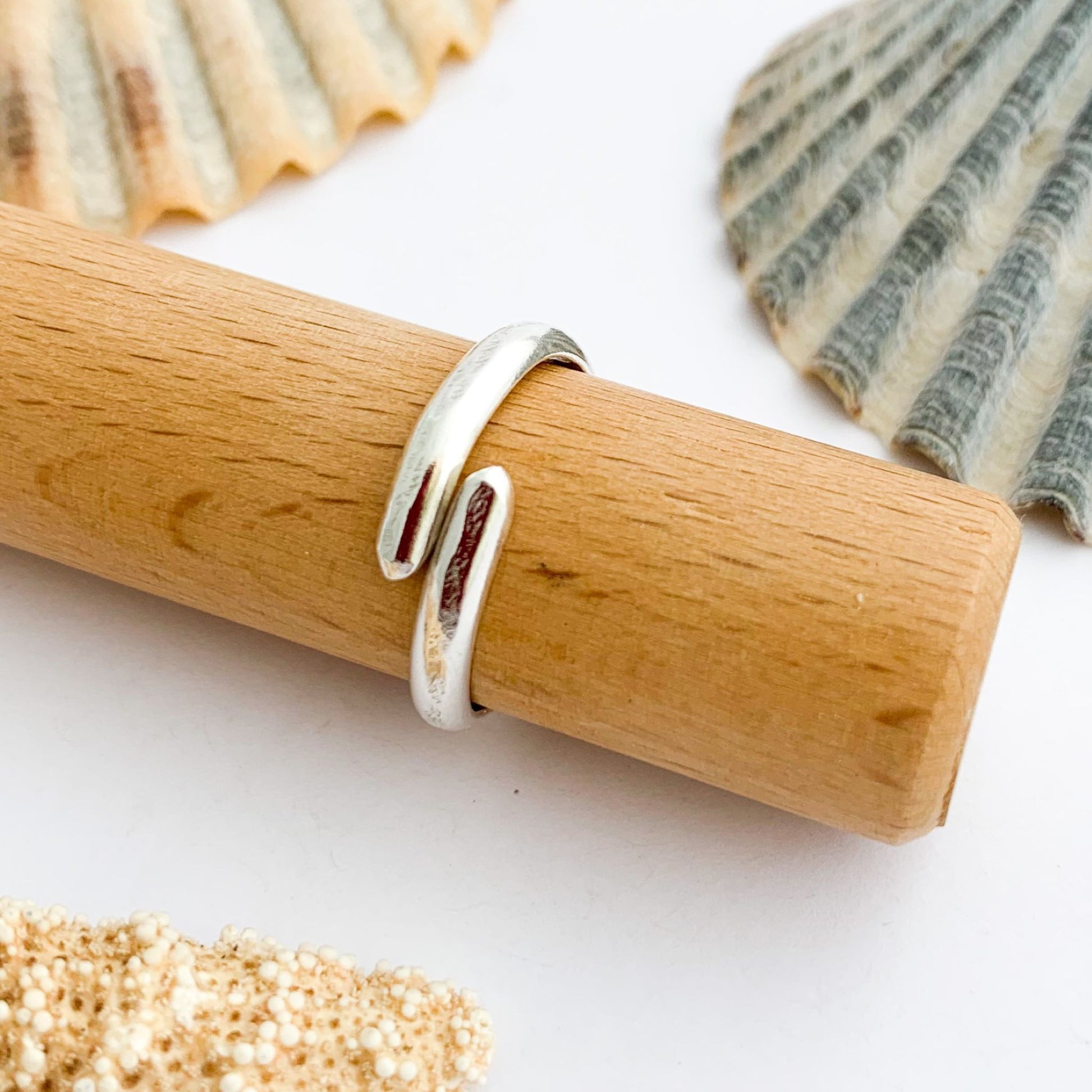 Sterling Silver Spiral Thumb Ring