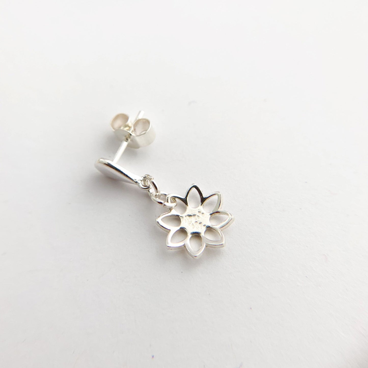 Sterling Silver Tiny Flower Stud Earrings
