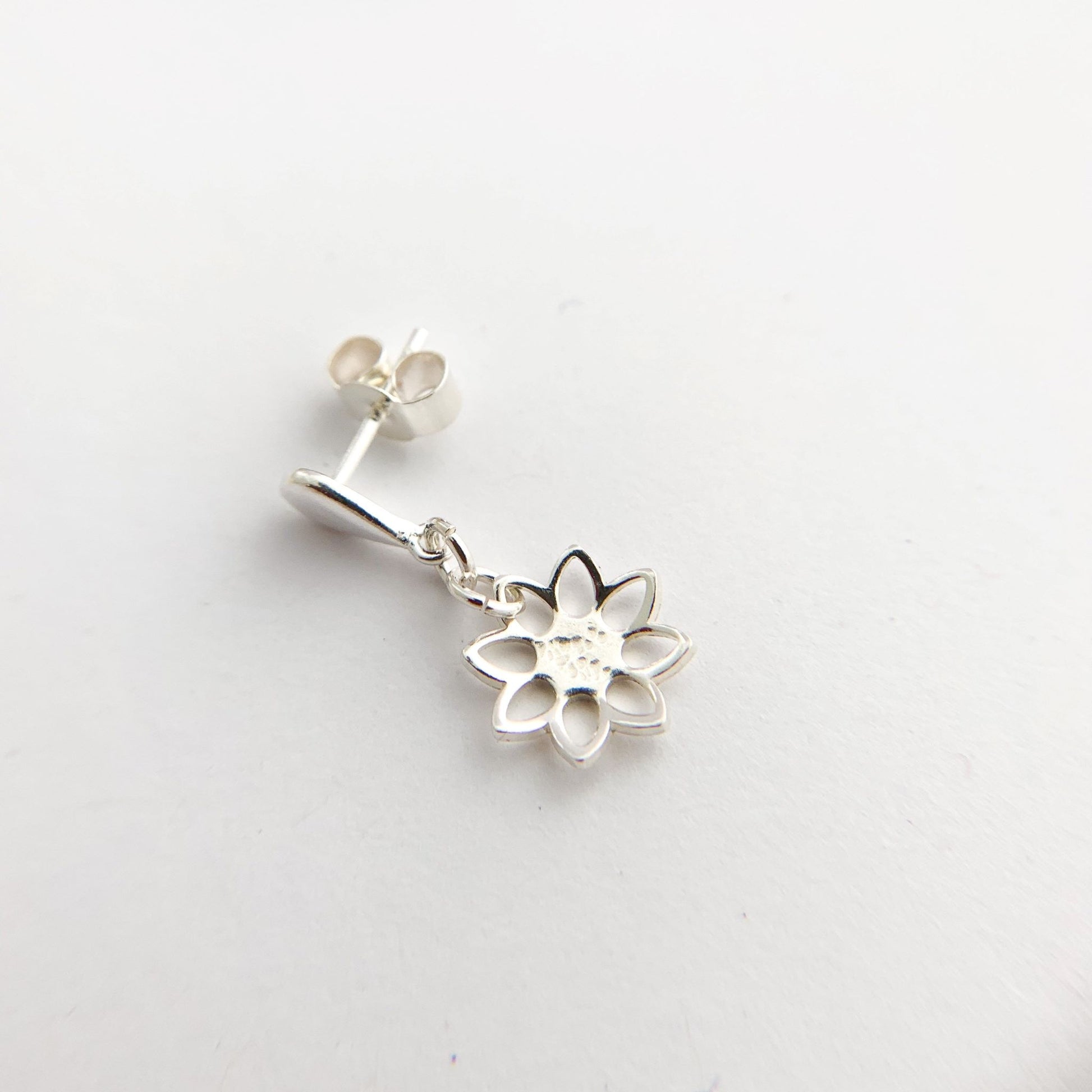 Sterling Silver Tiny Flower Stud Earrings