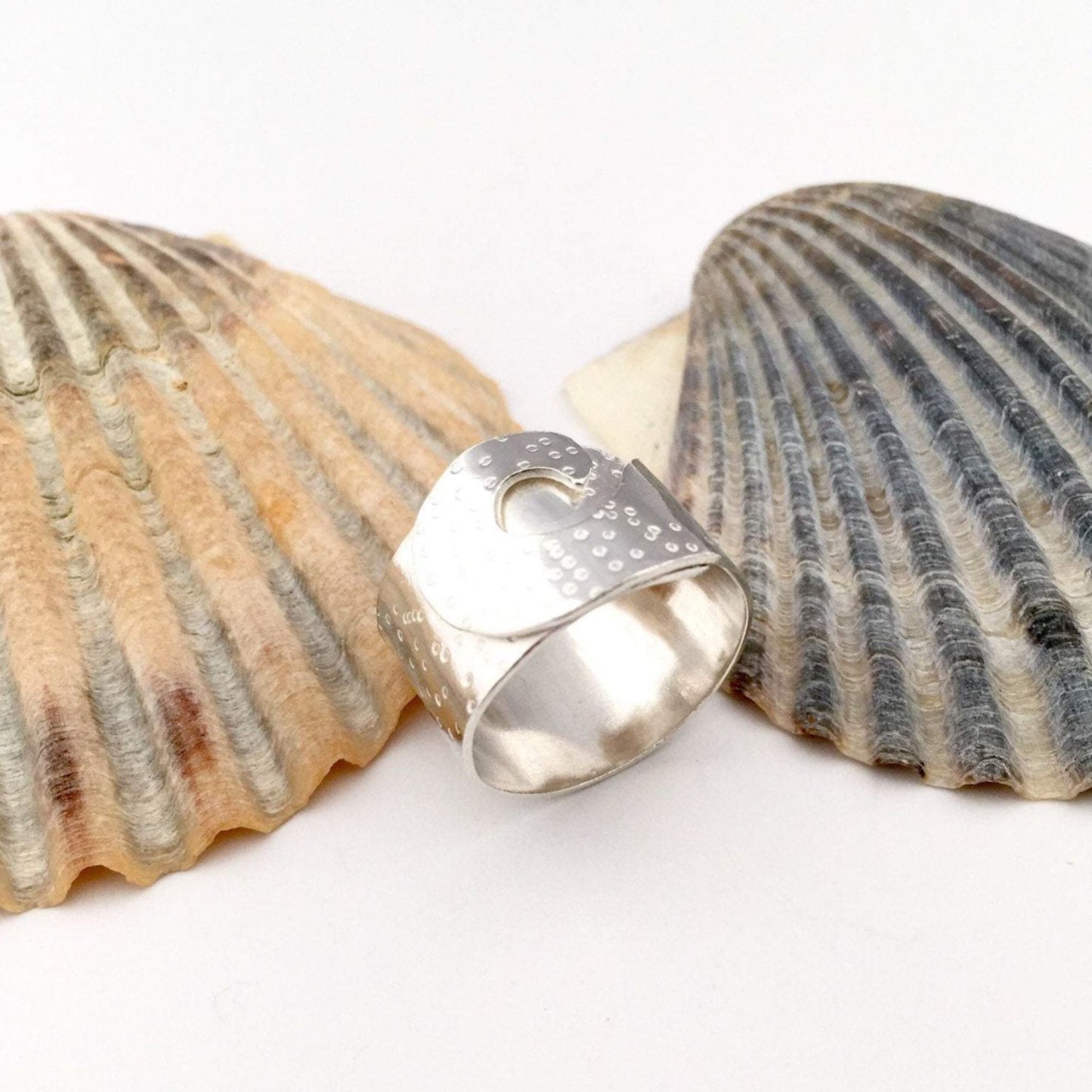 Sterling Silver Wide Wrap Wave Ring
