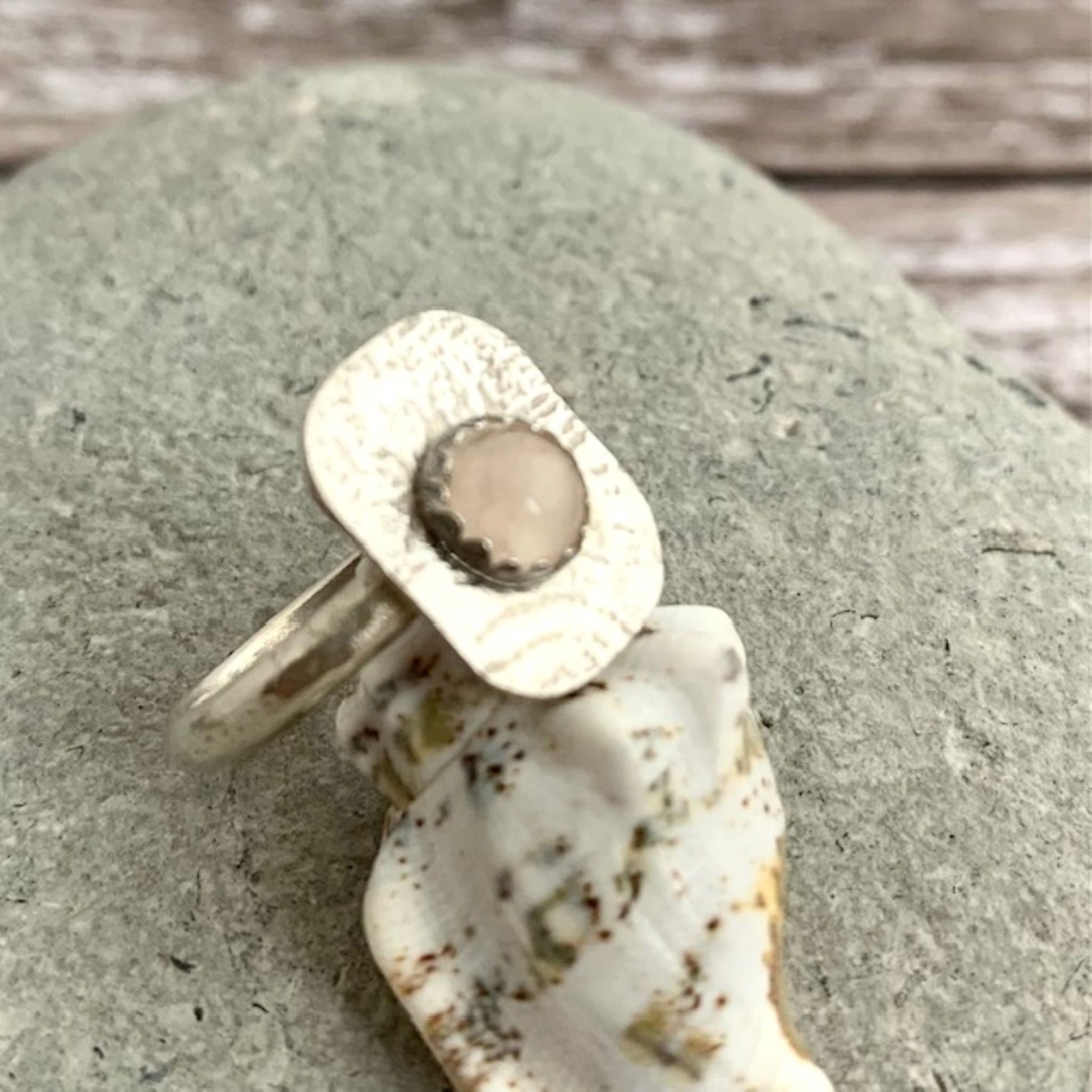 Sterling Silver and Rose Quartz Ring