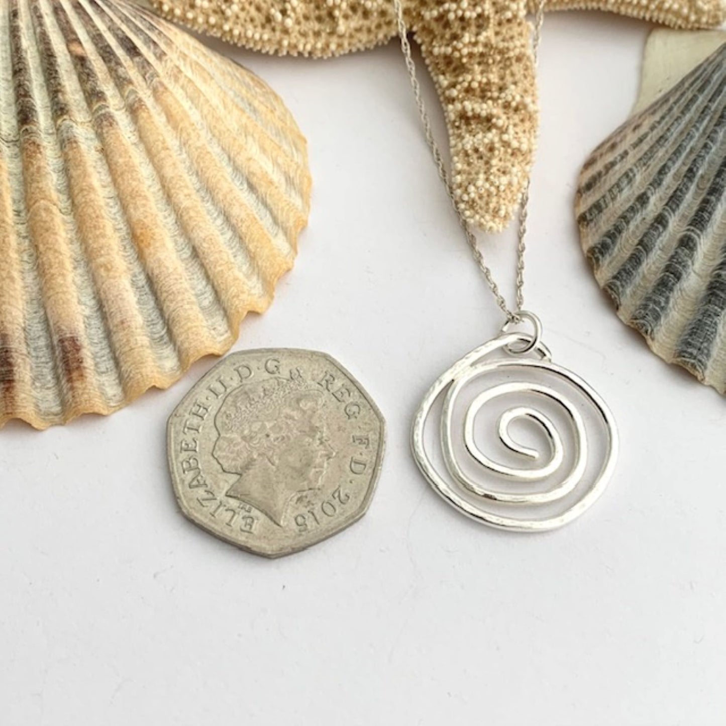 Swirl Spiral 925 Sterling Silver Pendant