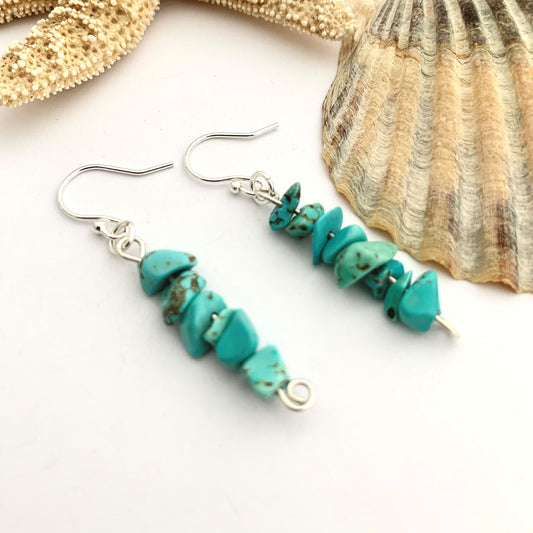 Turquoise Gemstone Dangle Earrings