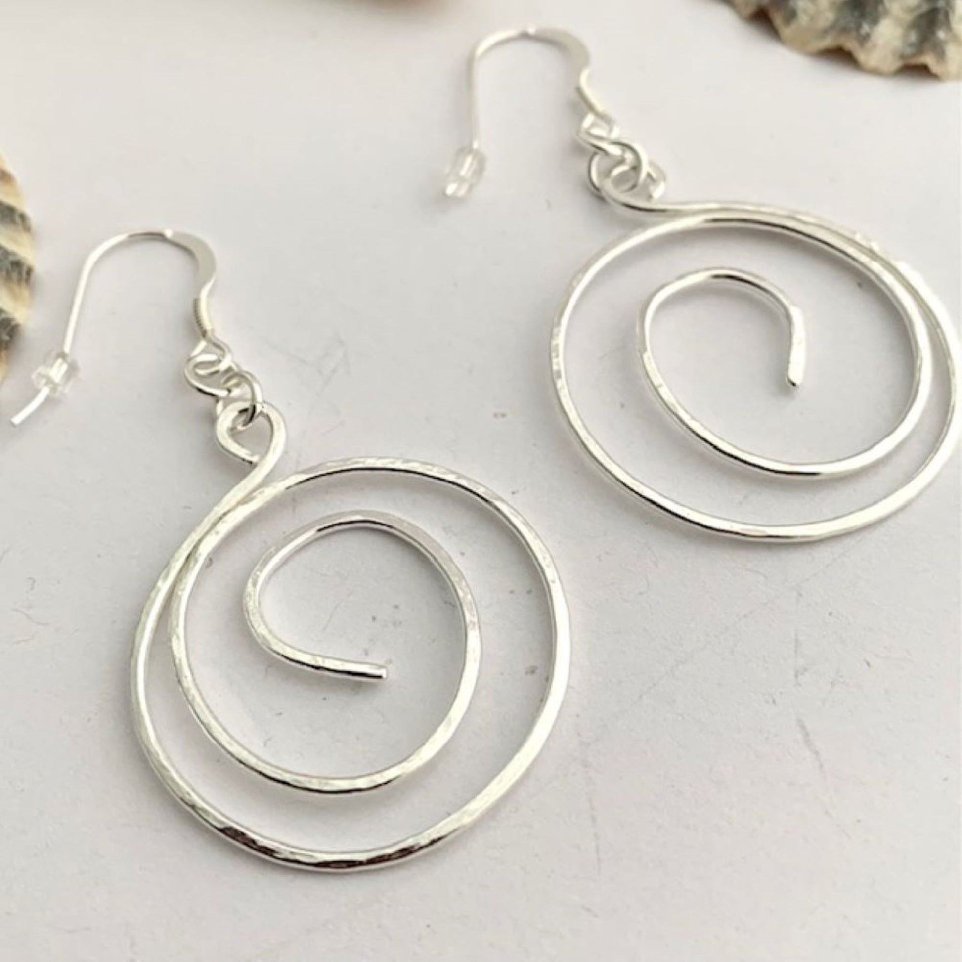 Wire Hoop Sterling Silver Earrings