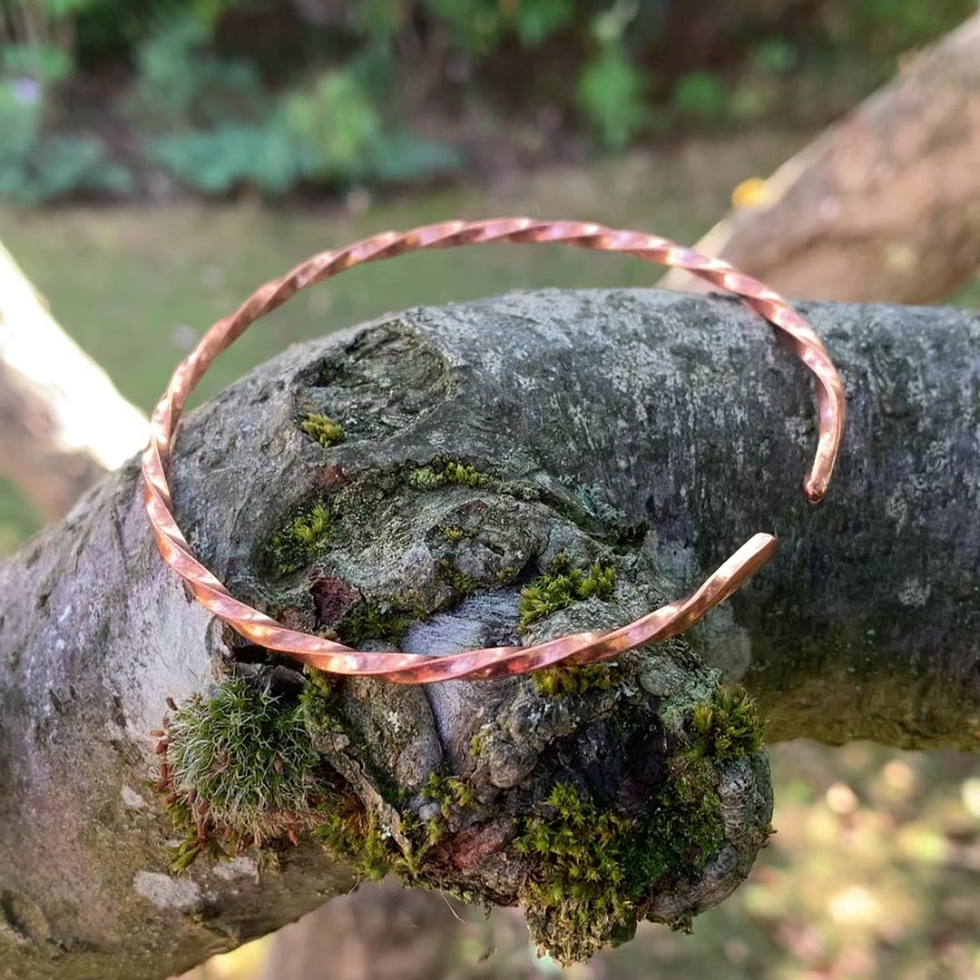Copper Twisted Bangle