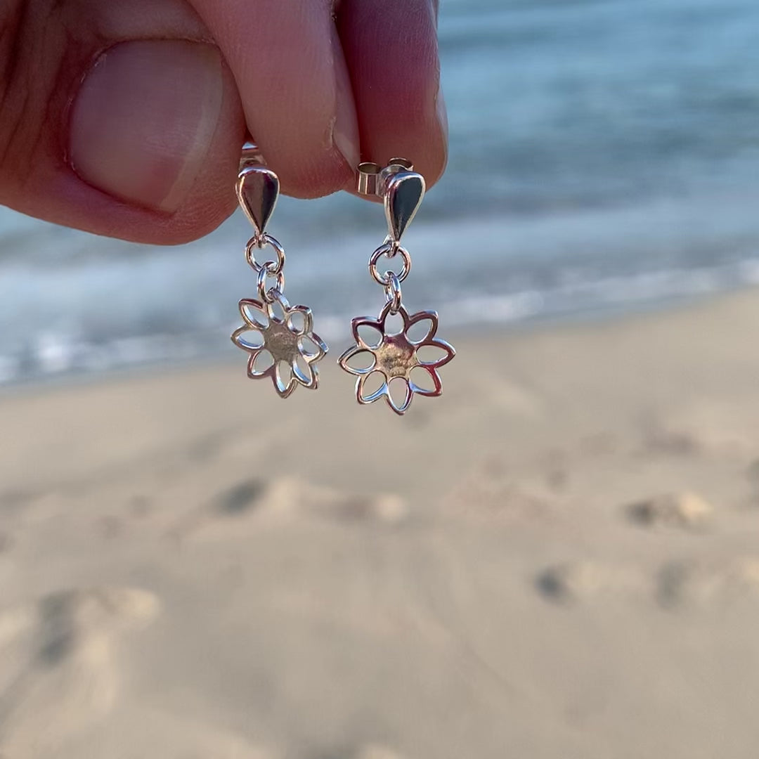 Sterling Silver Little Flower Stud Earrings