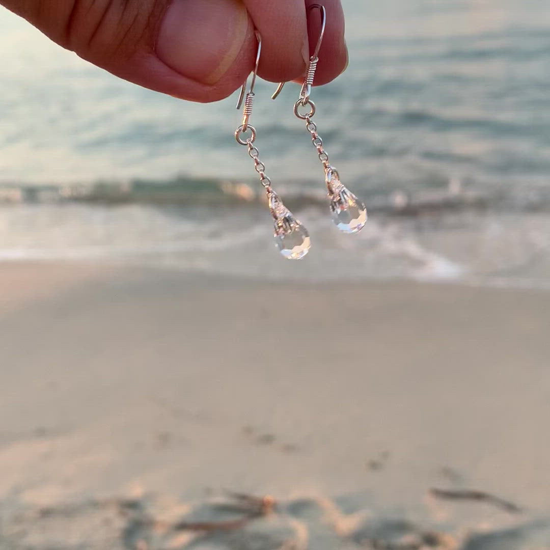 Dangle Crystal Bead Earrings