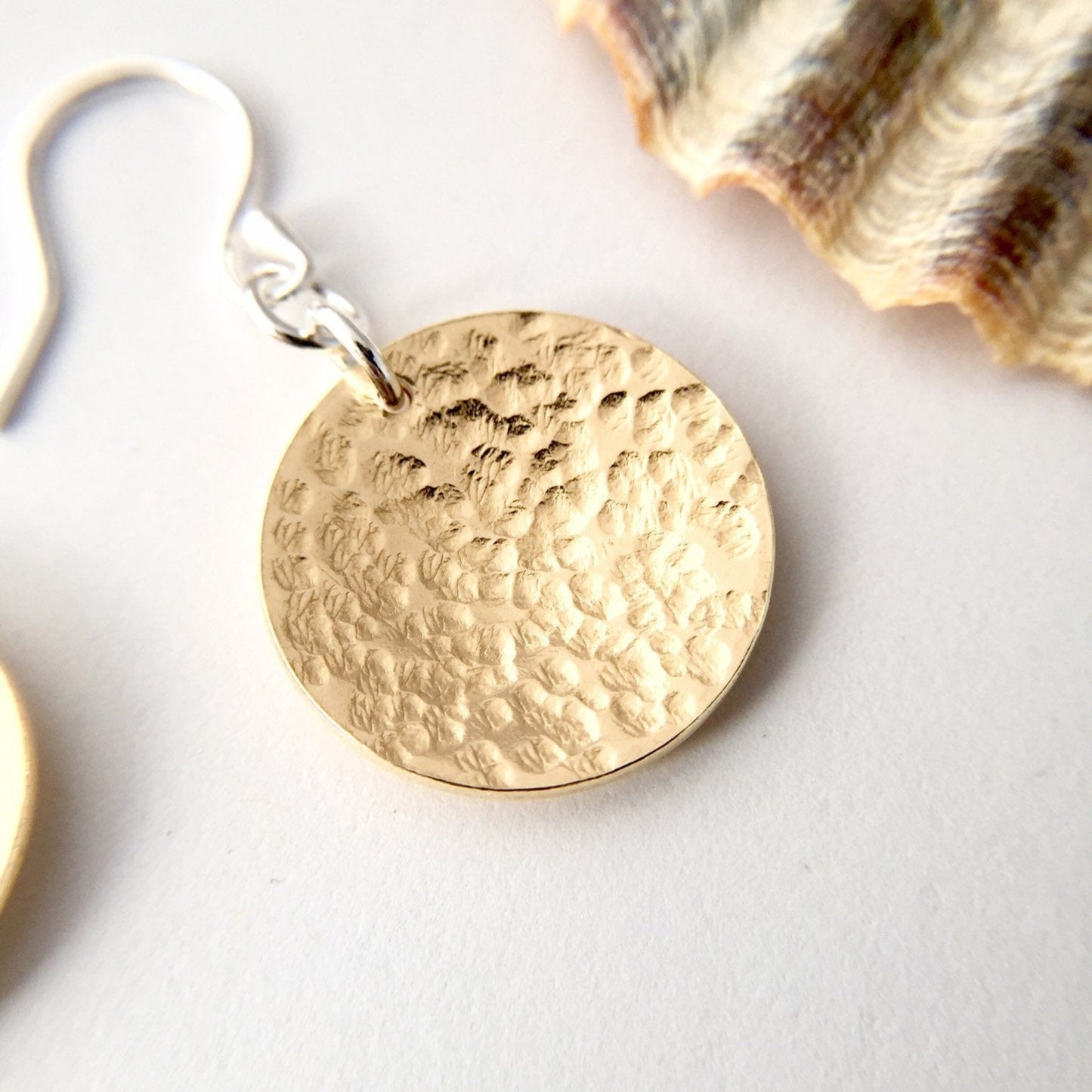 Brass Disc Earrings