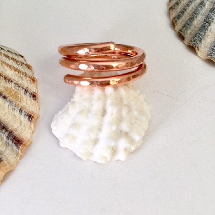Copper thumb ring top