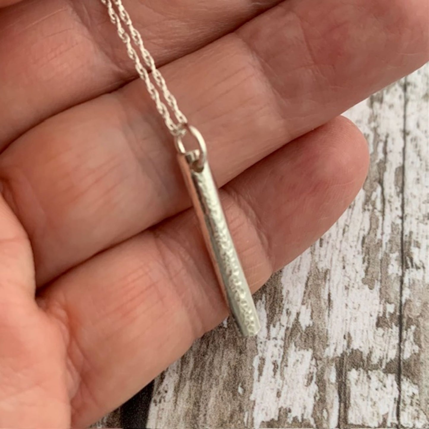 925 Silver Bar Necklace