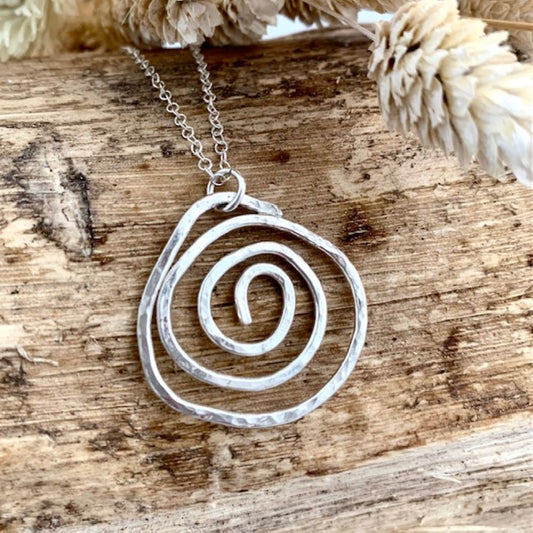 925 Silver Celtic Design Spiral Pendant