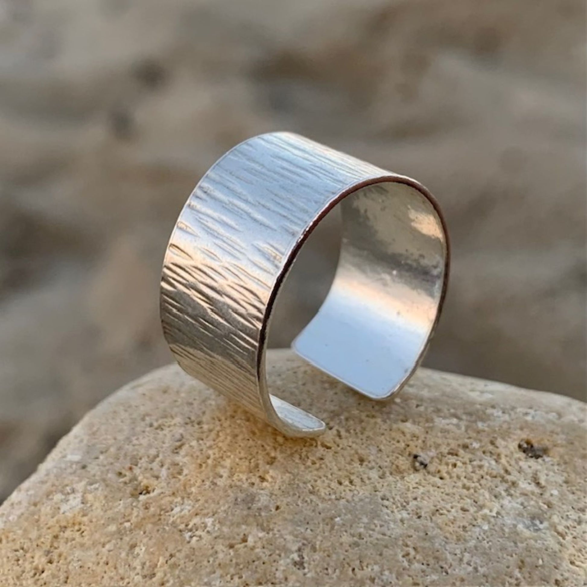 925-Sterling-Silver-Hammered-Open-Ring