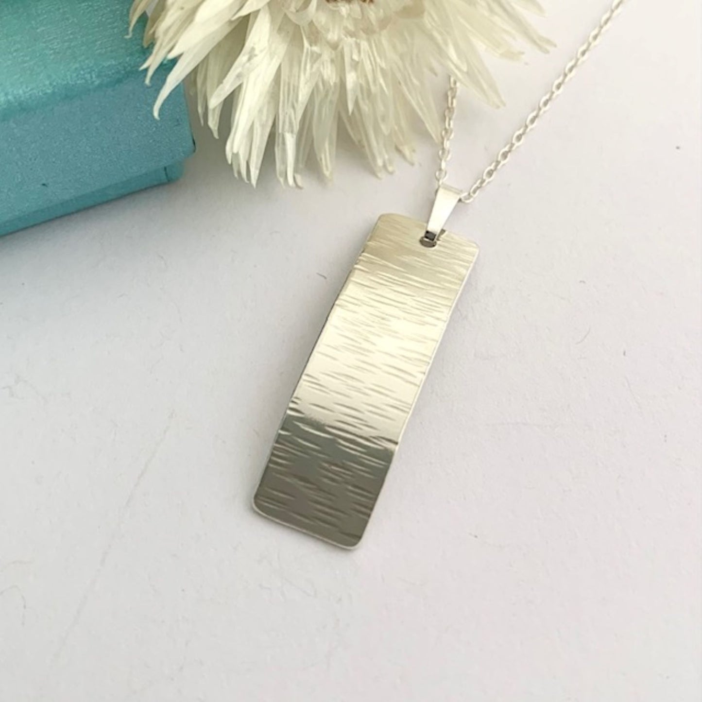 925 Sterling Silver Line Textured Pendant