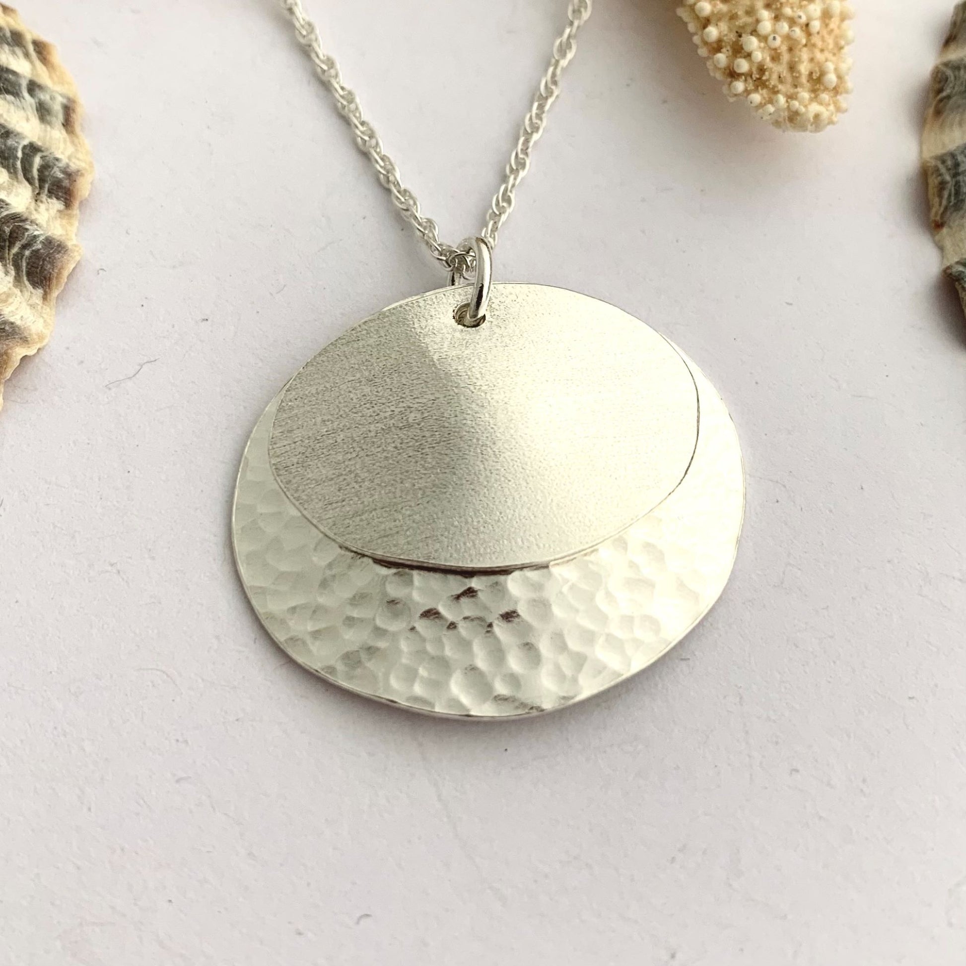 925 Sterling Silver Oval Layer Necklace