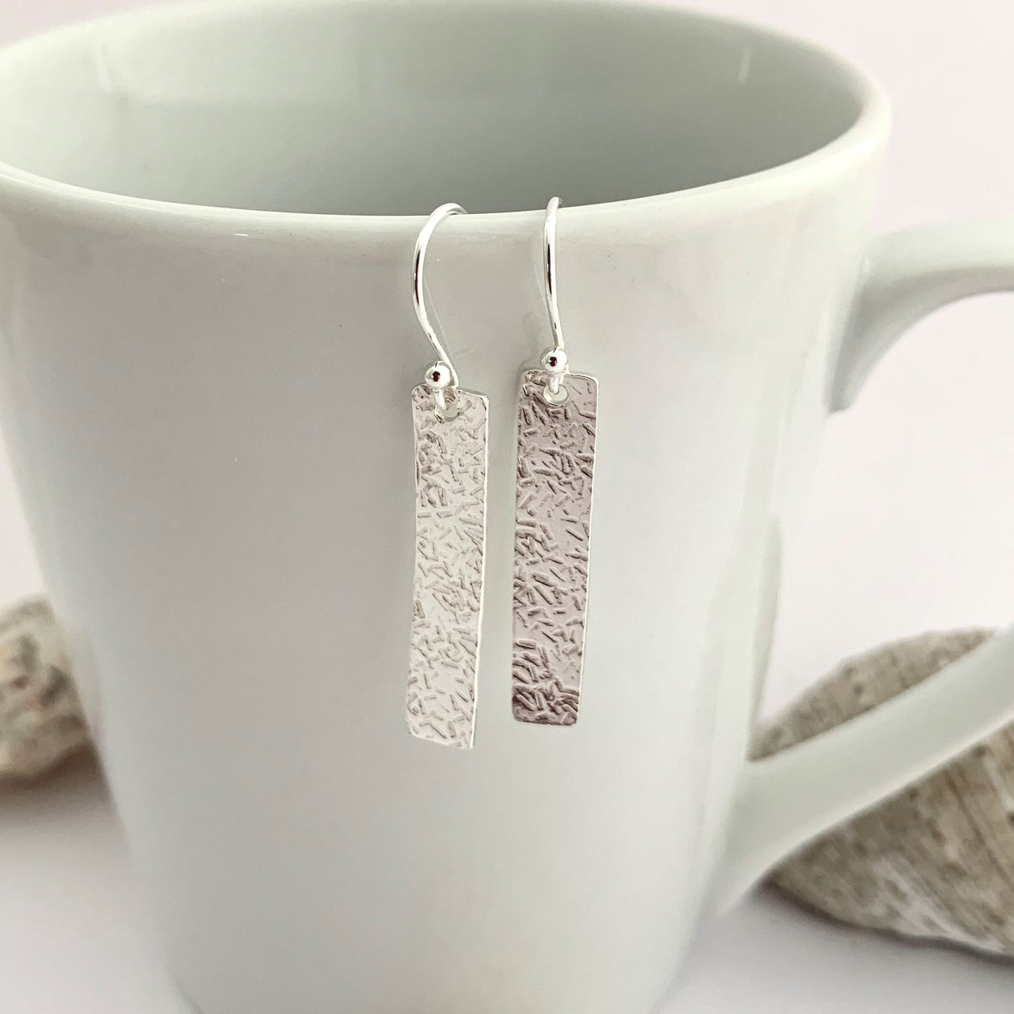 925 Sterling Silver Stick Earrings with Sprinkles Pattern