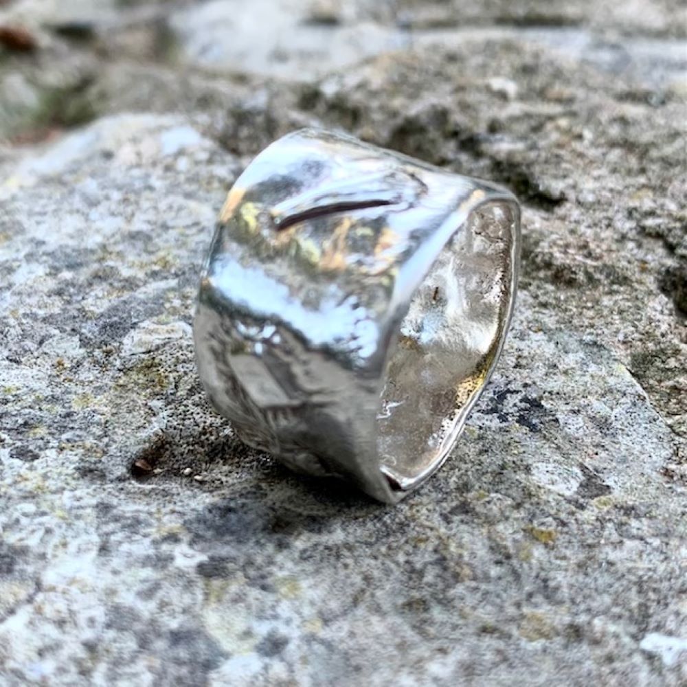 925 Sterling Silver Wrap Over Artisan Ring
