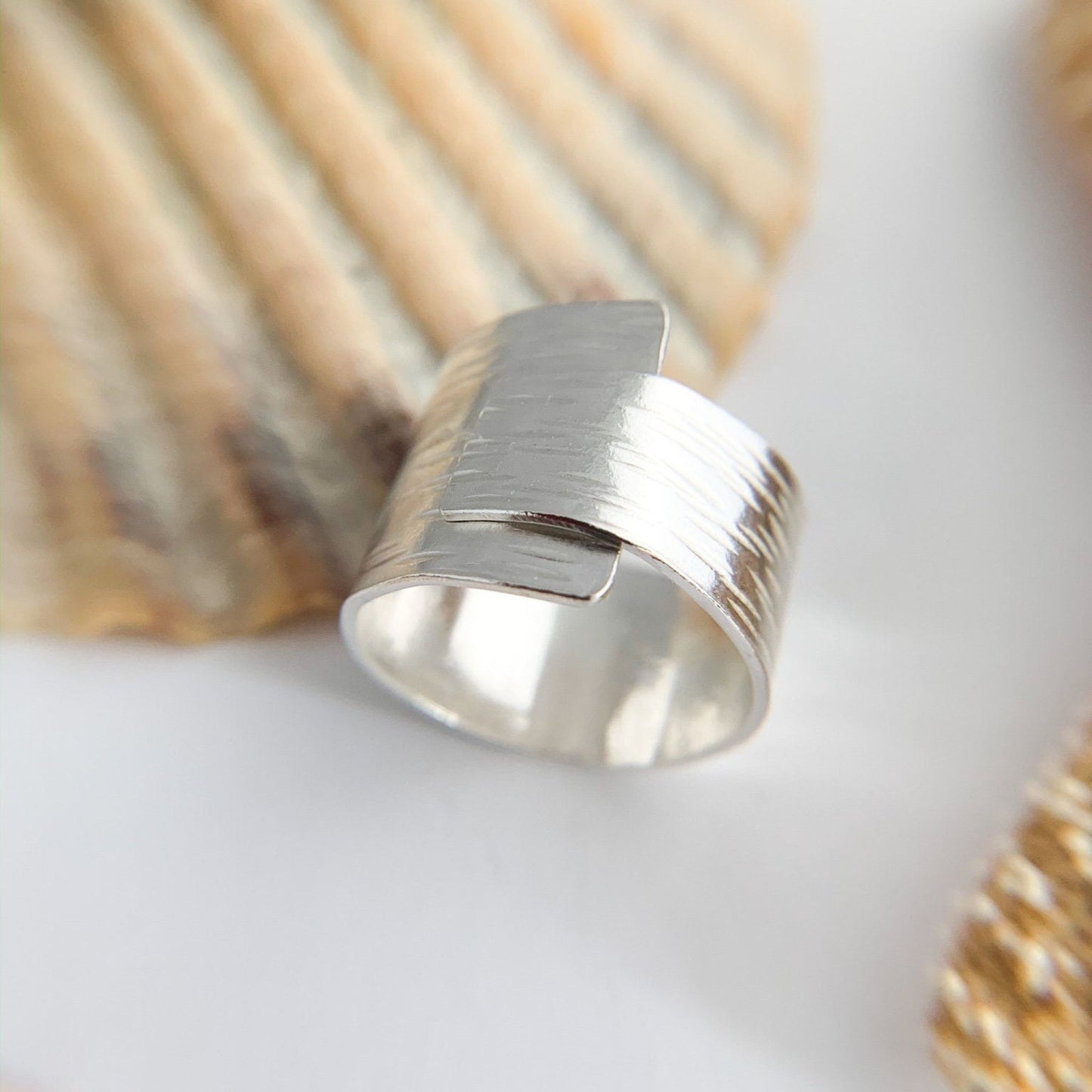 Chunky Wrap Over Sterling Silver Ring